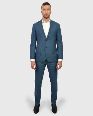 VINCENT & FRANKS VFFGI764 TEAL LINEN / WOOL SUIT