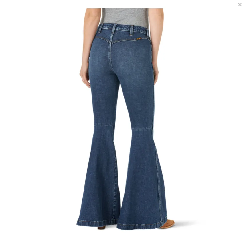 11MPFJW - Wrangler Women's Retro Medium Wash High Rise Flare Jeans