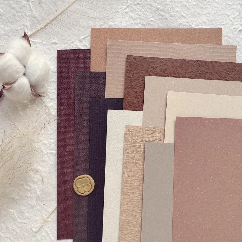 12Pcs Vintage Textured Paper Set