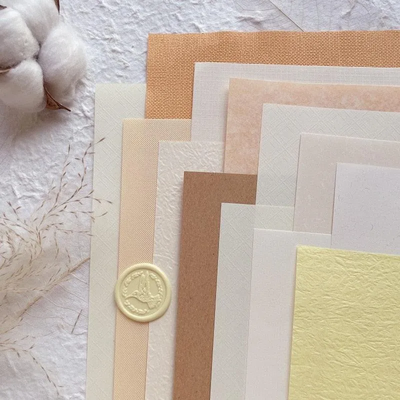 12Pcs Vintage Textured Paper Set