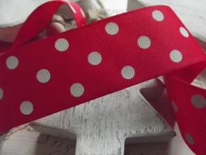 2 metres of Bright Red 38mm Grosgrain Ribbon