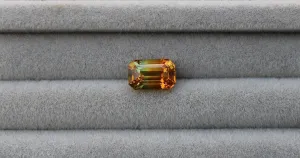 2.06ct Emerald Cut Yellow Parti Sapphire