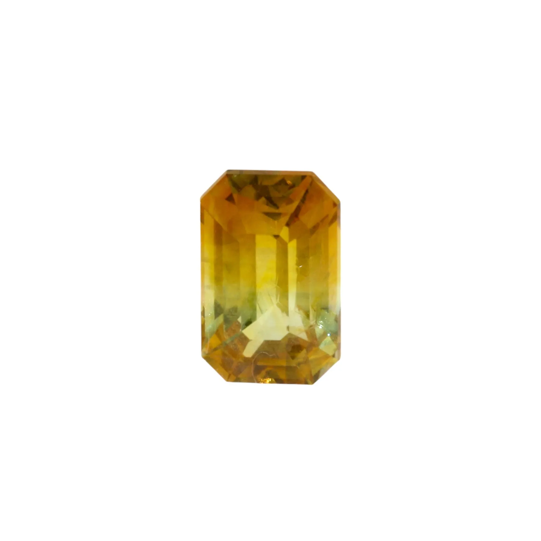 2.06ct Emerald Cut Yellow Parti Sapphire