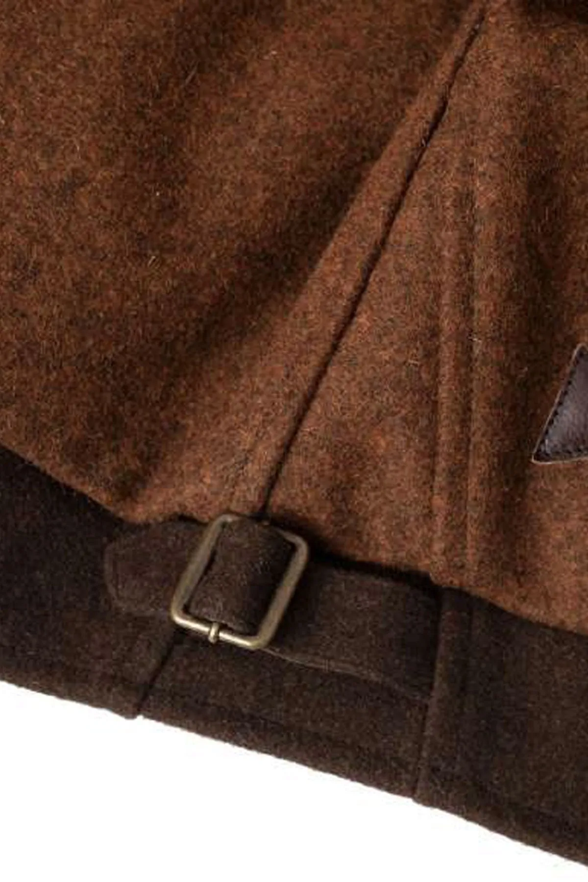 Stylish Brown Bootlegger Burel Wool Jacket (800g)