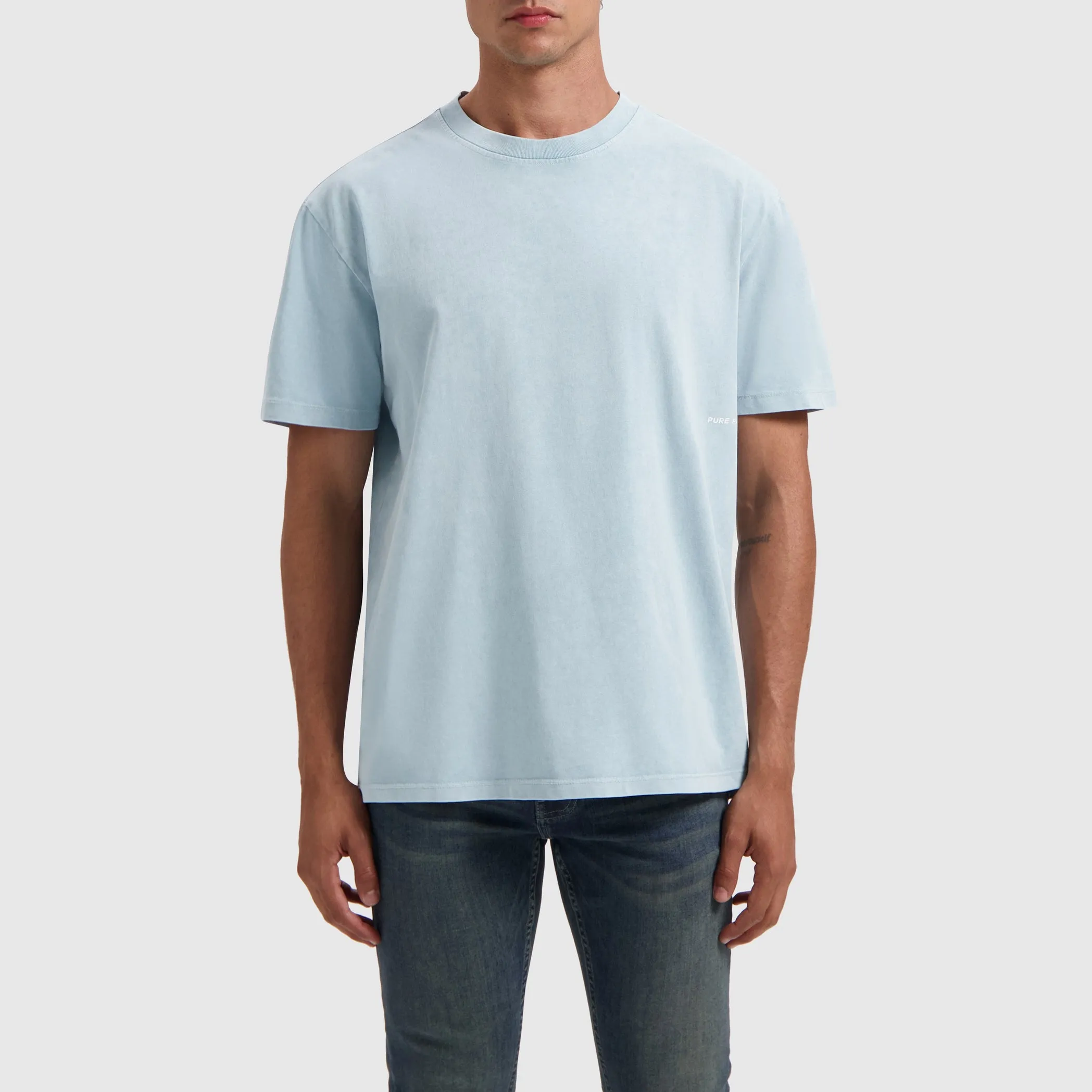 Acid Sideline Wordmark T-shirt | Light Blue