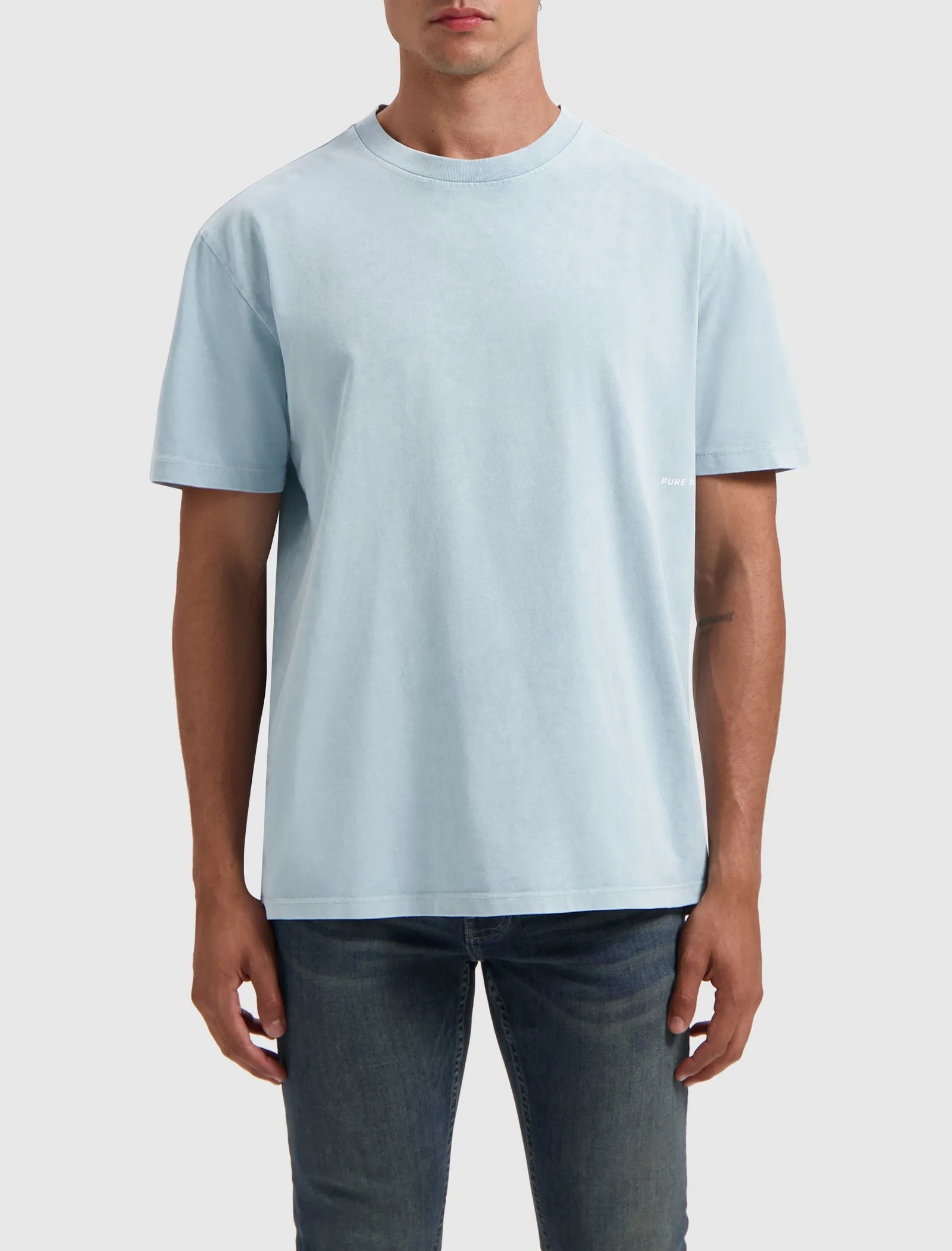 Acid Sideline Wordmark T-shirt | Light Blue