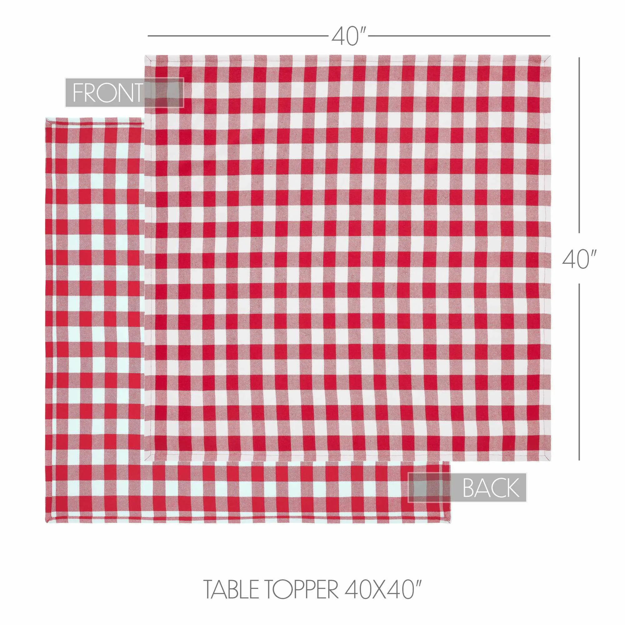 Annie Buffalo Check Red Table Topper 40x40