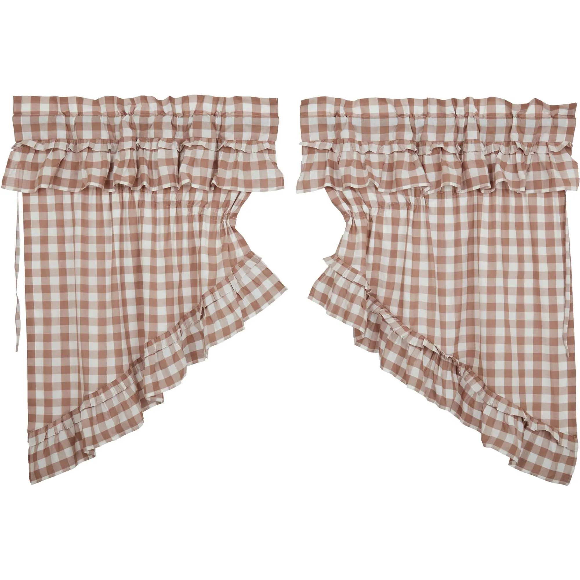 Annie Buffalo Check Ruffled Swag Set of 2