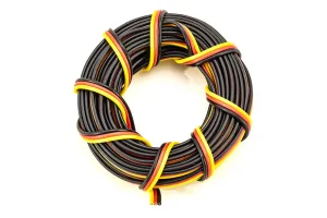 BenchCraft 22 Gauge Flat Servo Wire - Yellow/Red/Black (5 Meters)