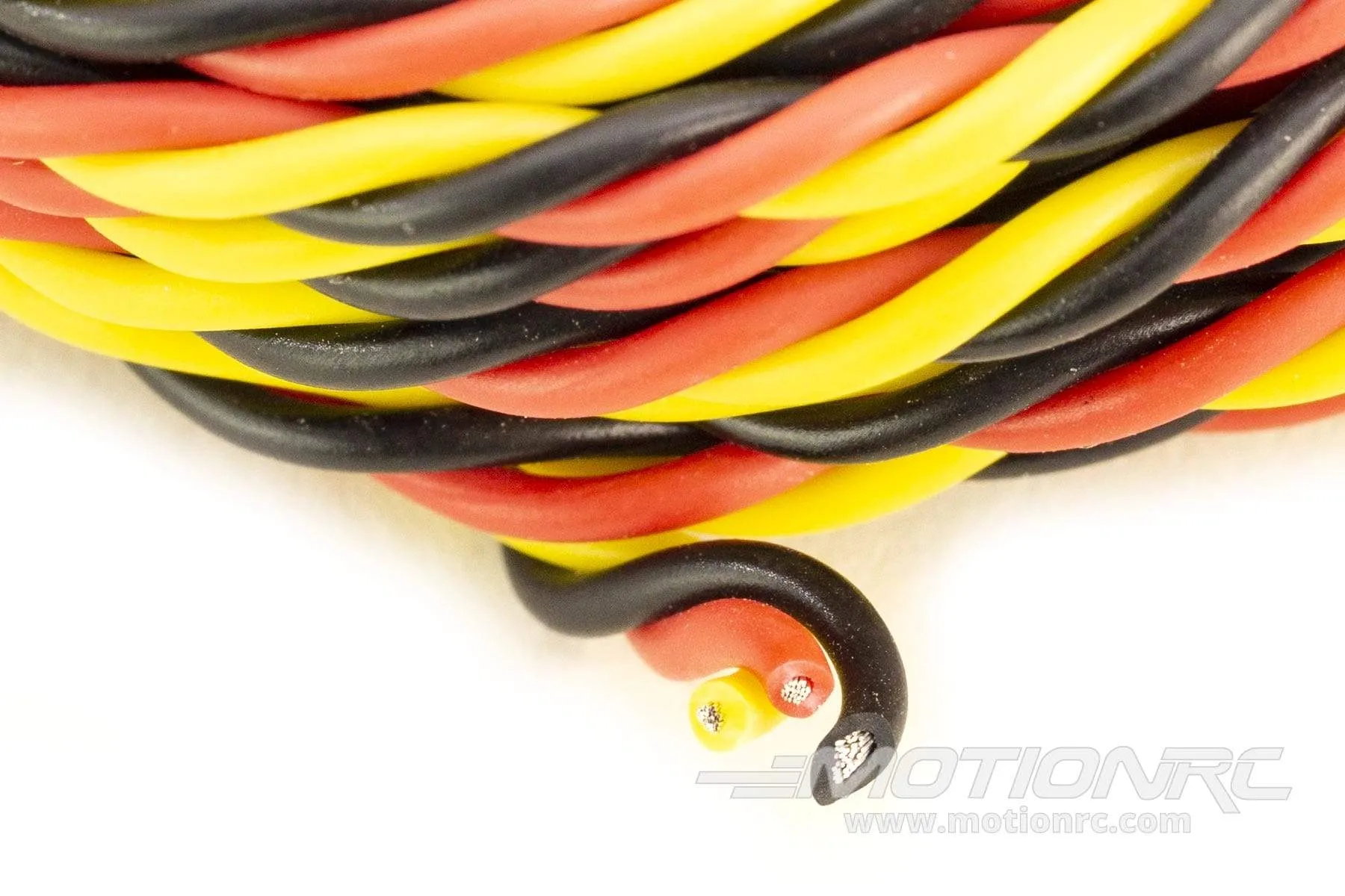 BenchCraft 26 Gauge Twisted Servo Wire - Yellow/Red/Black (5 Meters)