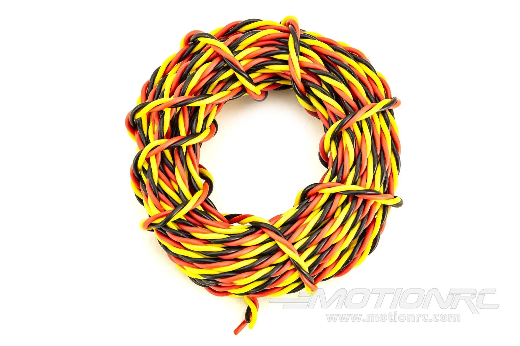 BenchCraft 26 Gauge Twisted Servo Wire - Yellow/Red/Black (5 Meters)