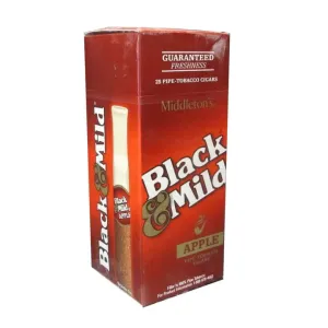 Black & Mild Cigar Apple Single - 25ct Box