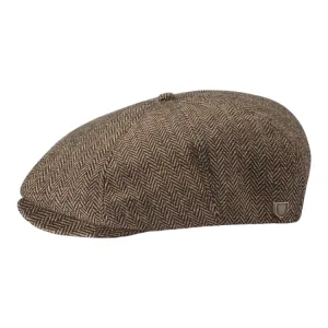 Brixton Brood Cap - Brown/Khaki Herringbone