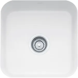 Cisterna 17.5" Fireclay Single Basin Undermount Kitchen Sink in White