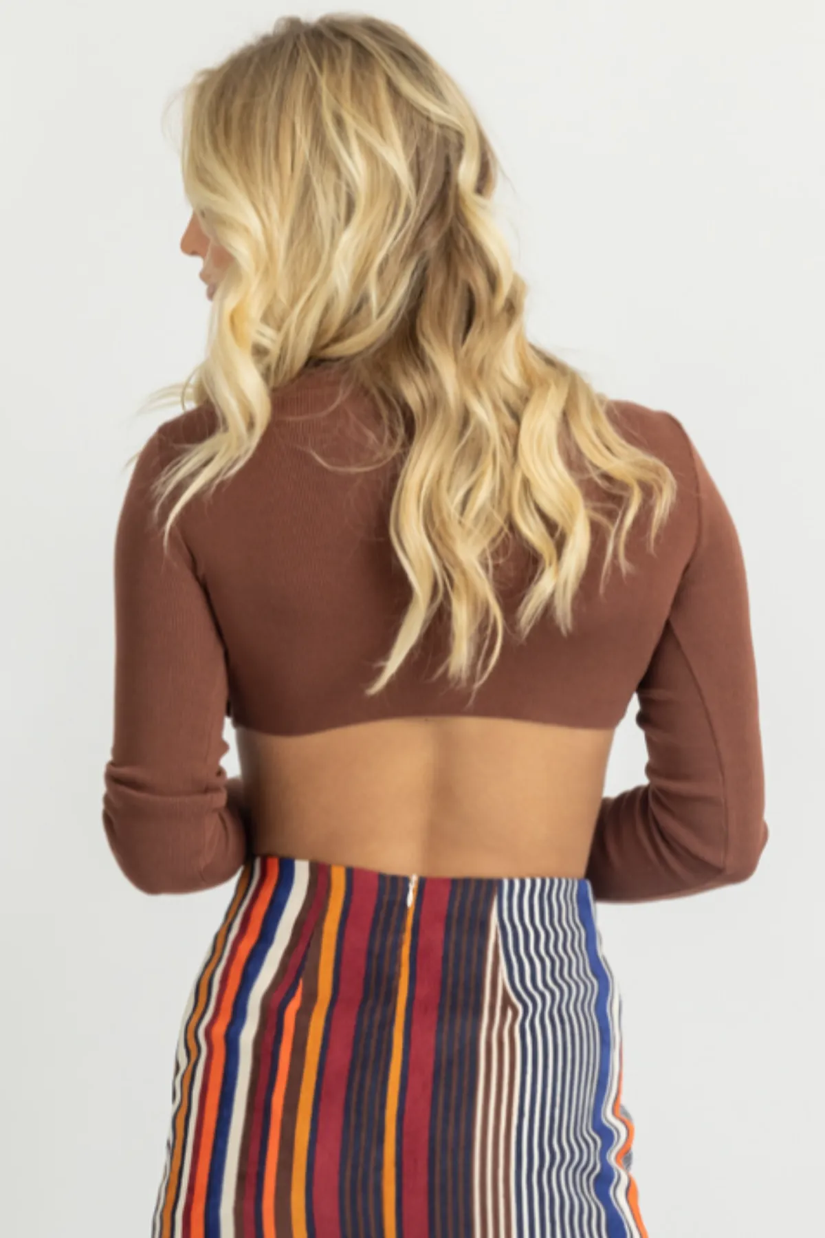 COFFEE UNDERWIRE TURTLENECK CROP