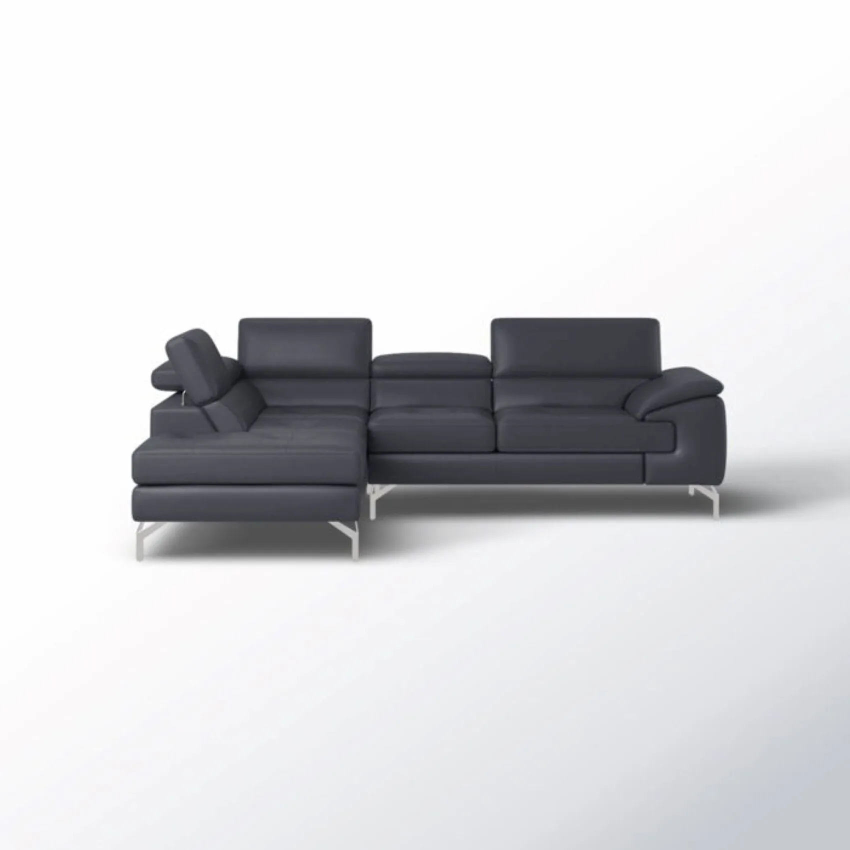 Crasio 5 Seater L Shape Leatherette Sofa For Living Room