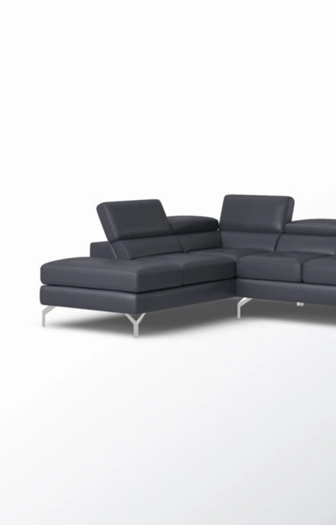 Crasio 5 Seater L Shape Leatherette Sofa For Living Room