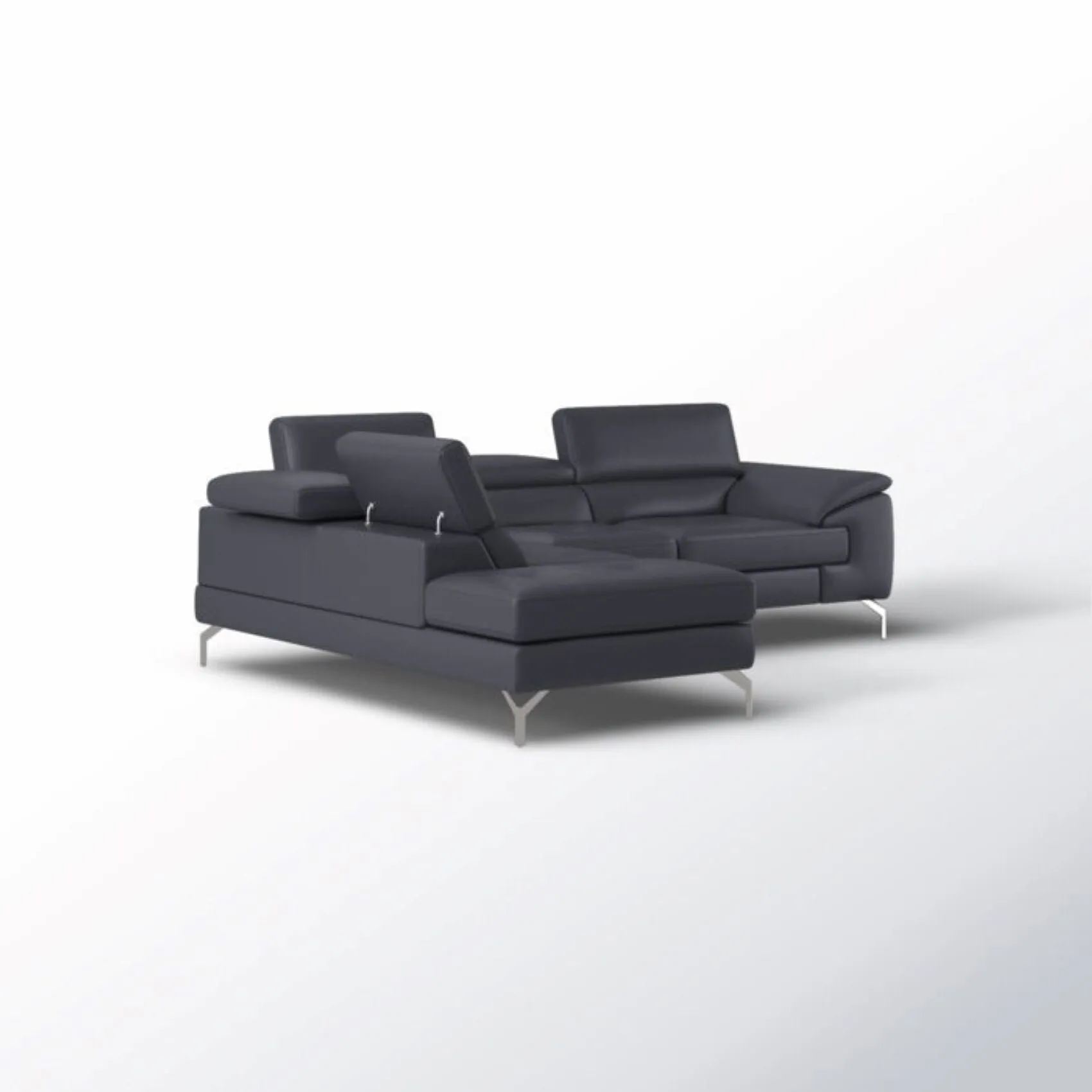 Crasio 5 Seater L Shape Leatherette Sofa For Living Room