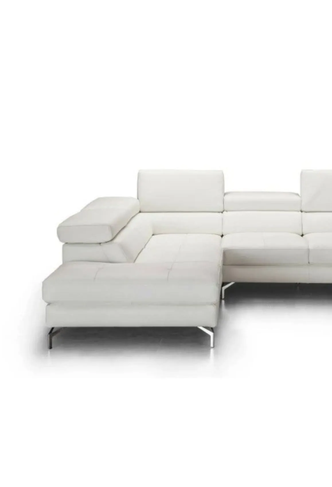 Crasio 5 Seater L Shape Leatherette Sofa For Living Room