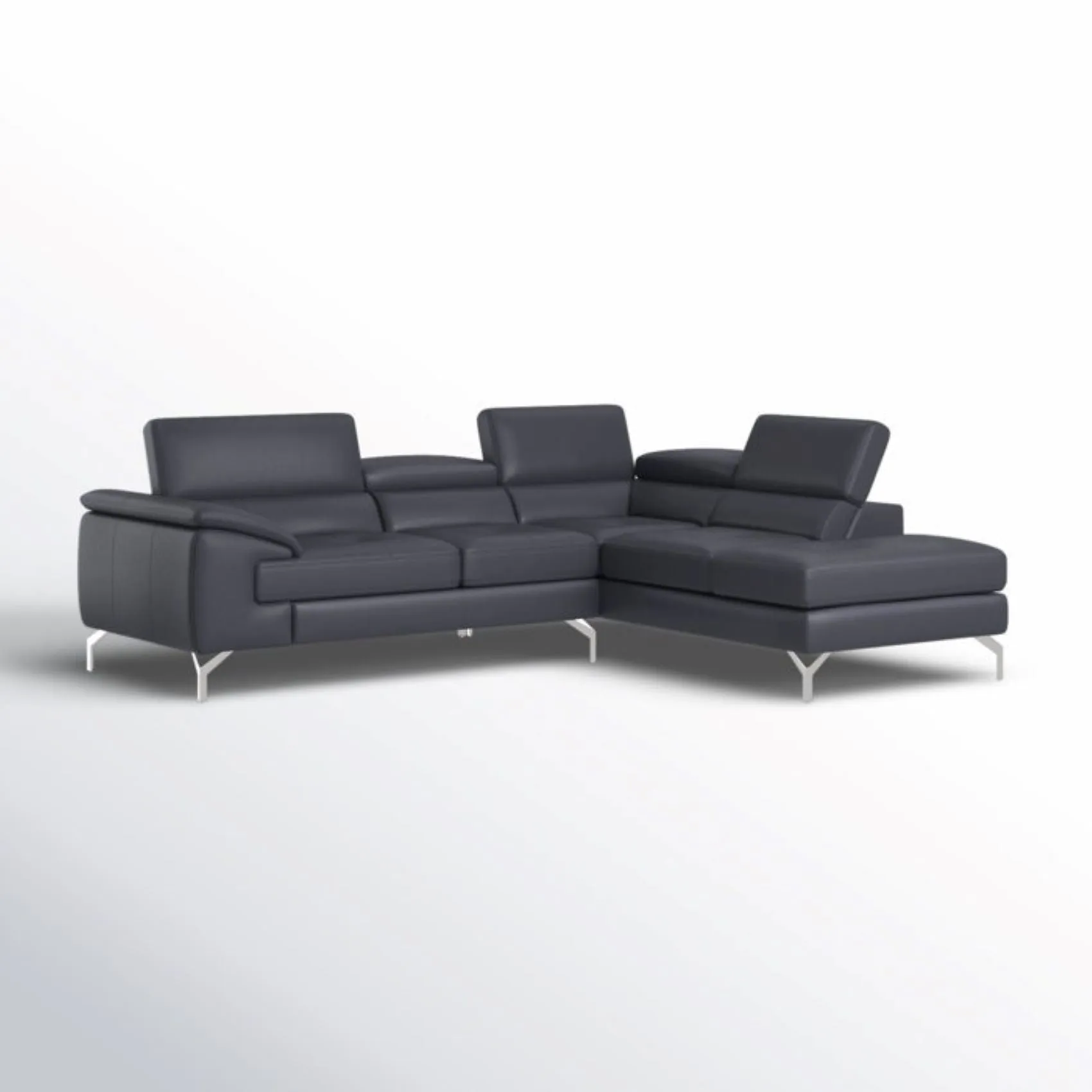 Crasio 5 Seater L Shape Leatherette Sofa For Living Room