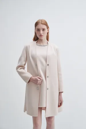 Crystal Button Lady Coat