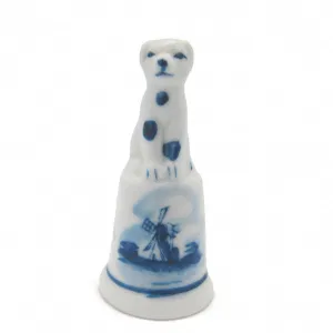 Decorative Thimble Blue and White Dog