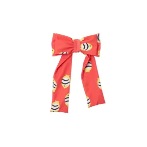 Fishes Red XL Hair Bow