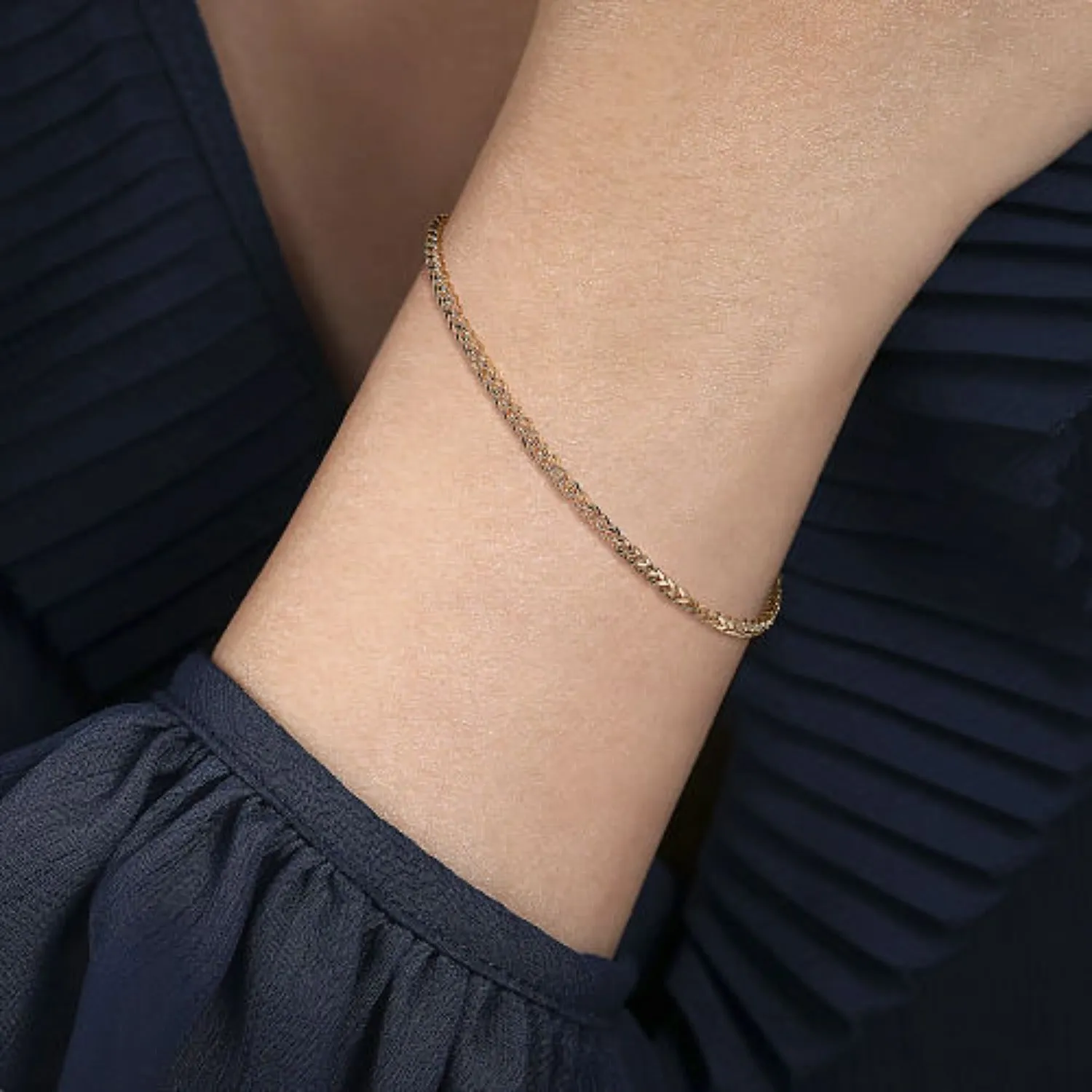 Gabriel & Co. Plain Gold Chain Bracelet