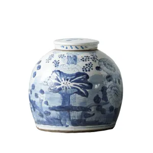 Jingdezhen Hand-Painted Jar With Lotus Flower