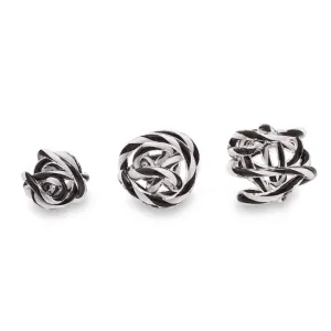 Large Black and White Glass Knot