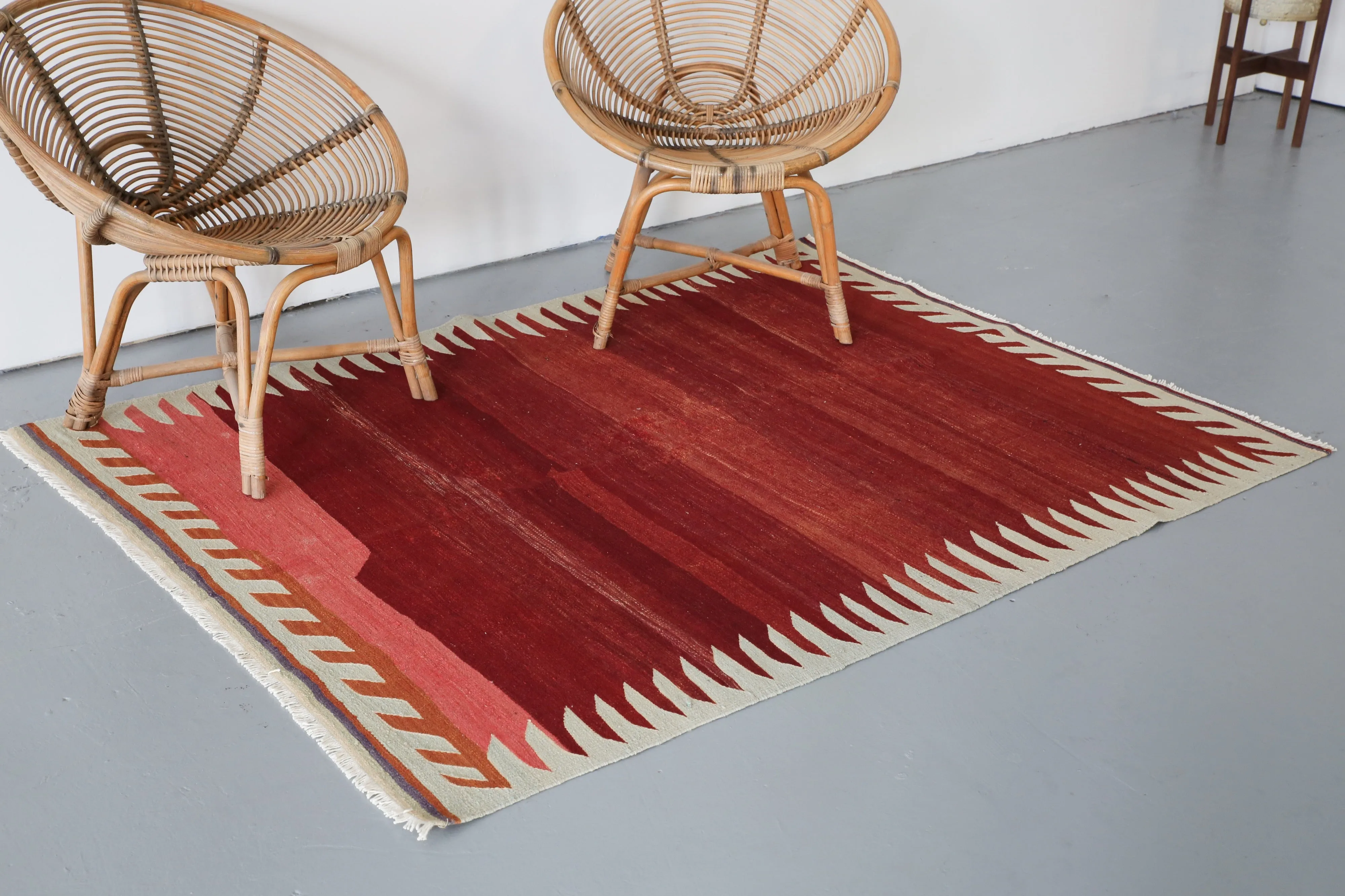 Old Bodrum Bos Kilim 4.7x6ft