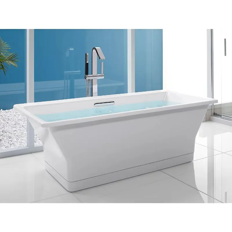 Reve 66.94" x 31.5" x 22.06" Freestanding Bathtub in White