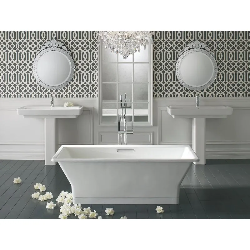 Reve 66.94" x 31.5" x 22.06" Freestanding Bathtub in White