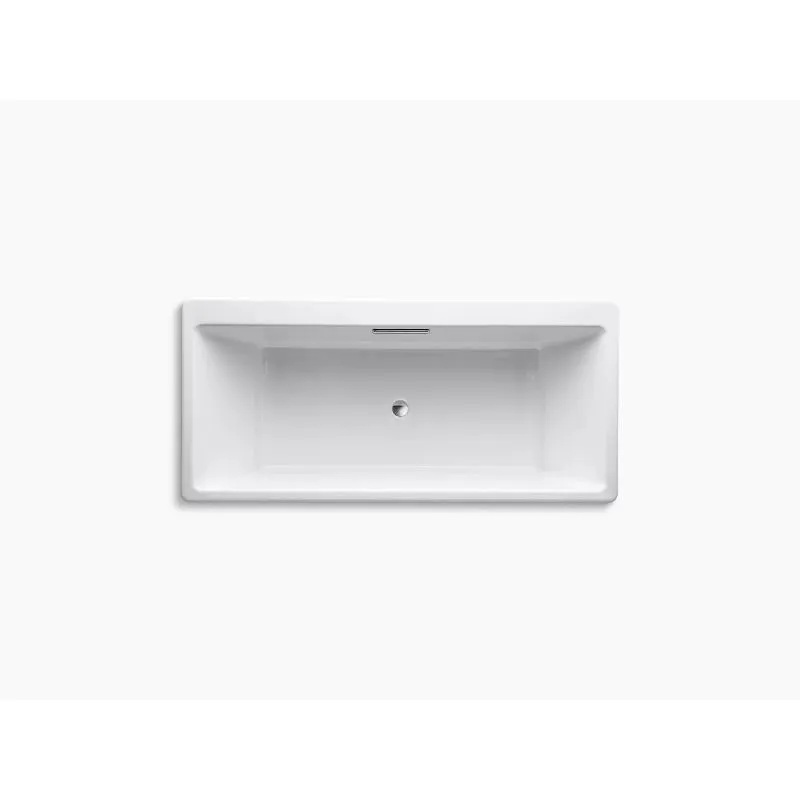 Reve 66.94" x 31.5" x 22.06" Freestanding Bathtub in White