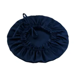 Silk hair cap - Double side - adjustable - Navy Blue