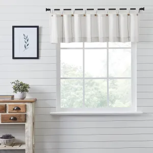 Stitched Burlap White Lined Valance 72"