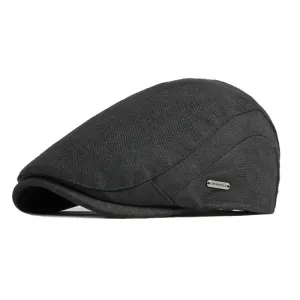 Stylish Solid Color Wool Flat Cap