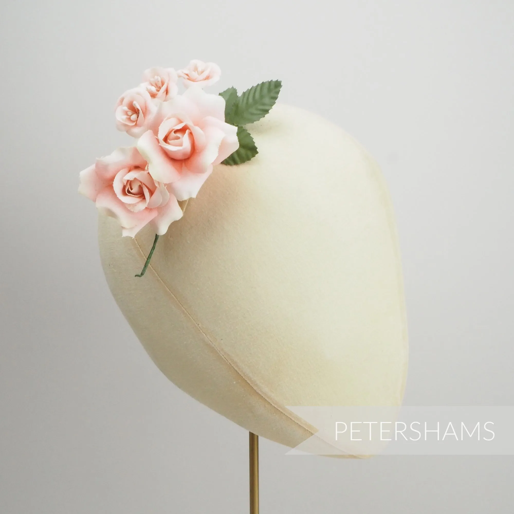 'Thea' Vintage Petite Cotton Rosebud Flower Millinery Hat Mount