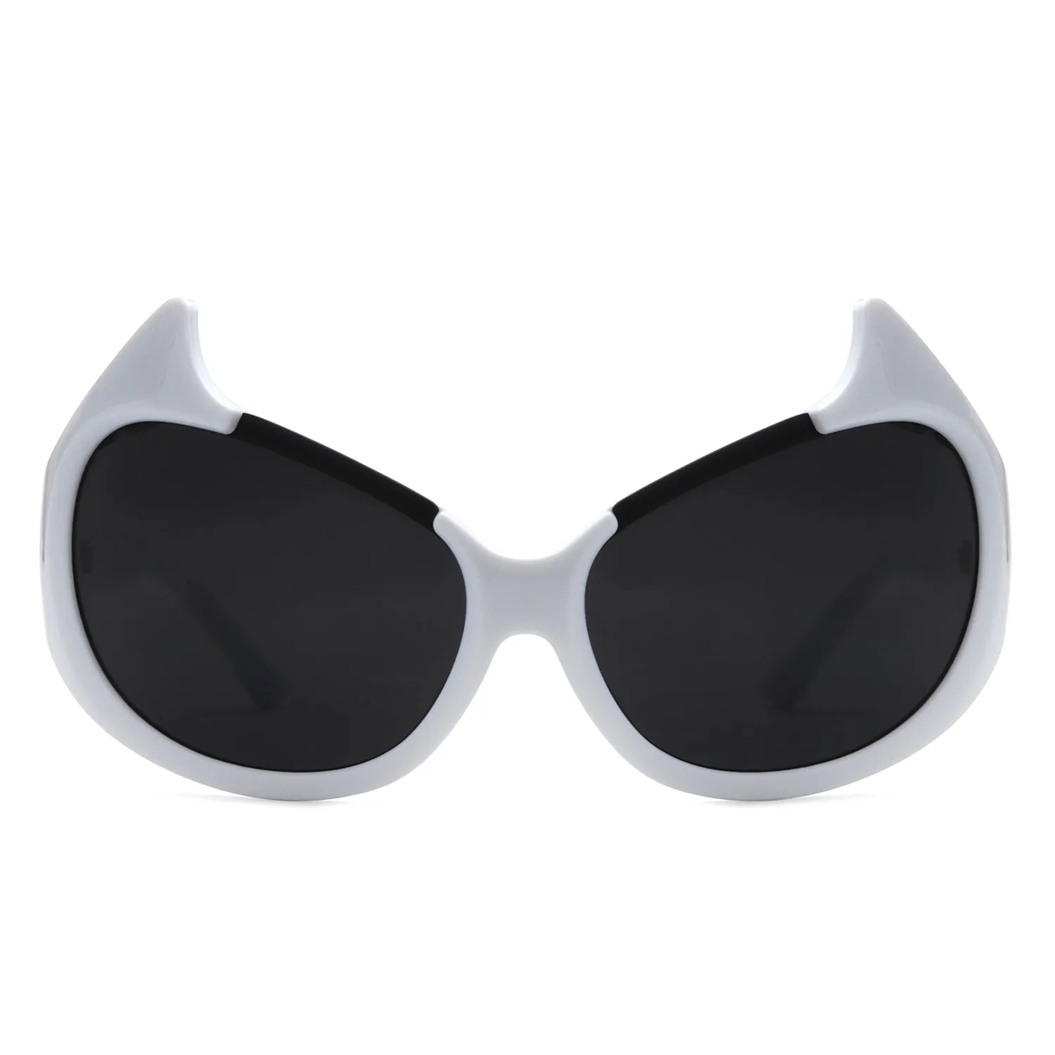 Vaelin - Oversized Round Fashion Cat Eye Sunglasses