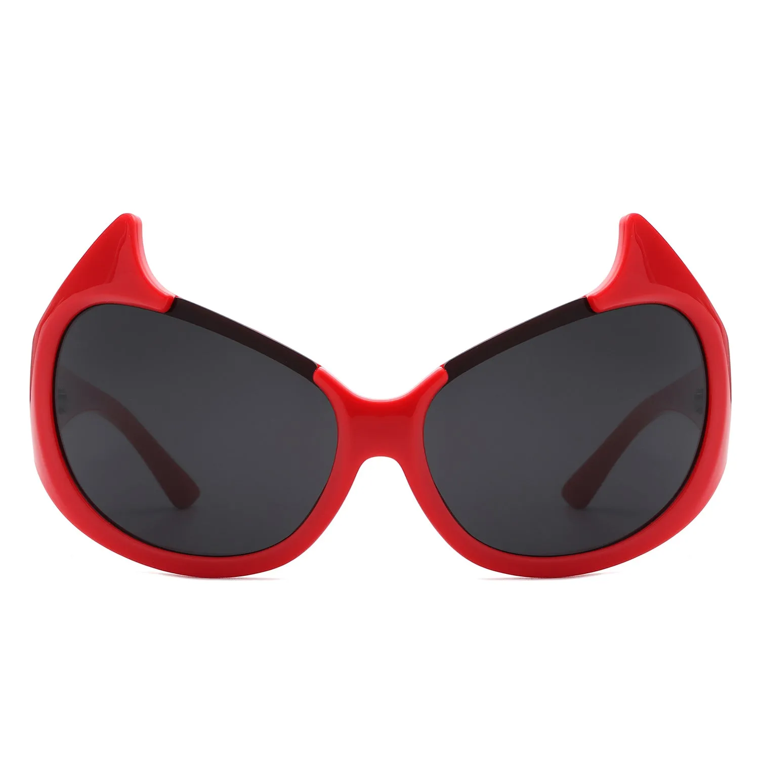 Vaelin - Oversized Round Fashion Cat Eye Sunglasses