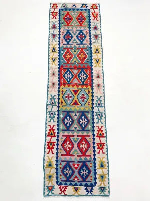 Vintage Anatolian kilim runner 2'5"x9'8"