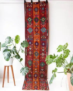 Vintage Eastern Anatolian kilim runner 2'9"x11'3"