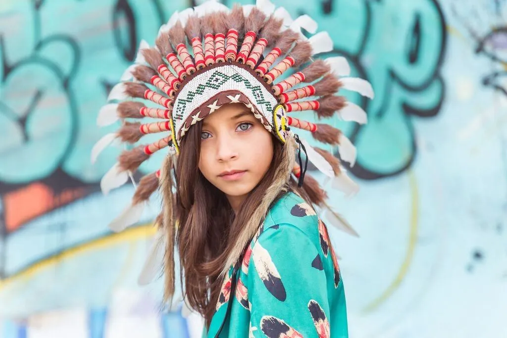 White Indian Chief Headdress - 65cm